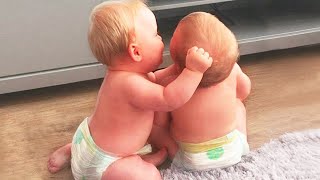 Twin Babies Fight Over Everything Funny Videos - @GinaFamily Funniest Home Videos