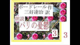 朗読,3,「パリの憂鬱,」,作,　ボードレール,　訳,三好達治※朗読イサナ※