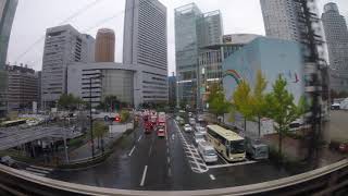 JR西日本の旅(4K) 大阪駅 → 福島駅 進行方向左側 期間限定のヨシモト西梅田劇場あり