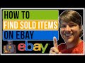 How To Find Sold Items On eBay - Search Completed Listings