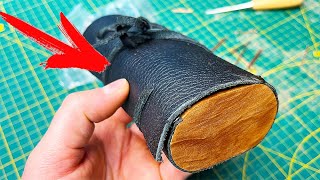 How to make an eyeglass case out of wood and leather!