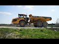 scarico dumper volvo da bilico scania trans ghiaia