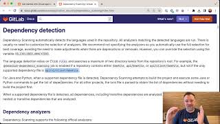 How to use dependency scanning doc read - GitLab Application Security - part 4