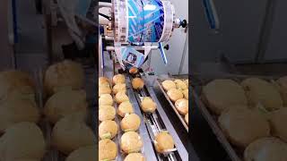 Bread Roll Pillow Packaging Machine with Tray