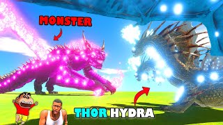 UNDEFEATED GOD UNIT 😱 vs THOR HYDRA and ALZARO in Animal Revolt Battle Simulator | SHINCHAN CHOP