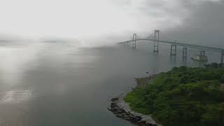 Foggy July Morning Newport Bridge