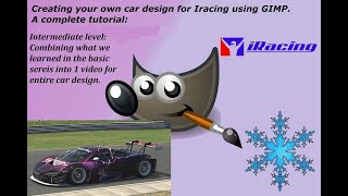 Designing a car for Iracing using GIMP.