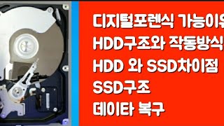 하드디스크 구조 와 동작원리,디지털포렌식 가능이유,SSD구조