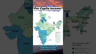 Per Capita Income #india #states #shorts