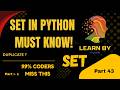 Python Set Tutorial for Beginners 🔥 | Set in Python Complete Explanation Part 1 #tutorial