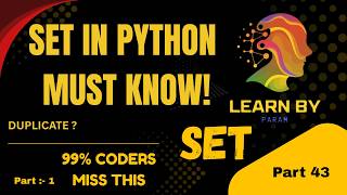 Python Set Tutorial for Beginners ๐ฅ | Set in Python Complete Explanation Part 1 #tutorial