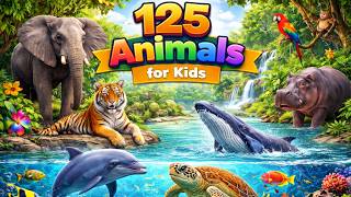 125 Animals for Kids | Learn Wild Animal Names and Fun Facts