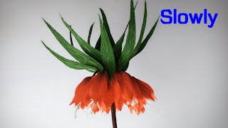 ABC TV | How To Make Crown Imperial Paper Flower From Crepe Paper (Slowly) - Craft Tutorial