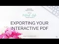 Create a Pinterest-Style Interactive PDF | Exporting Your Document