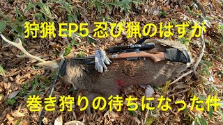 2022年狩猟EP5　忍び猟のつもりが巻き狩りの待ちになっていた件　Catching a stag by stealth hunting in Hokkaido