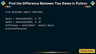 How to find the difference between two dates in Python