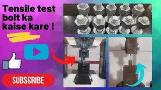 How to do Tensile testing of bolt | ultimate tensile | बोल्ट का wedge load कैसे करें |
