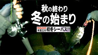 秋の終わり冬の始まり。ラン＆ガンで挑む、木曽三川の初冬シーバス!!