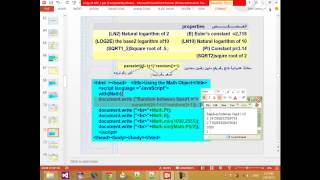 7HTML5) JavaScript Objects - Array,Date,Function,Global,Math,Number, and String Objects and Function