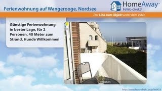 Wangerooge: Günstige Ferienwohnung in bester Lage, für 2 Personen, 40 - FeWo-direkt.de Video