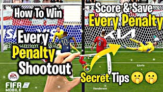How to score and save penalties fifa mobile | How to win every penalty shootout fifa | secret tips 🤫