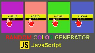 Random Color Generator Using JavaScript |Random Hex Code generator Copy Clipboard | source code