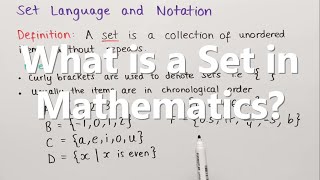 What is a Set in Mathematics?