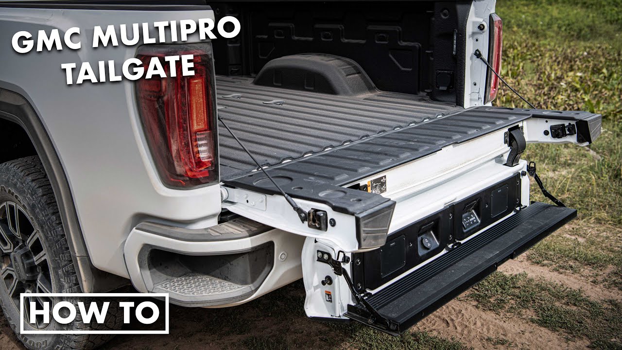 How To Use The GMC MultiPro Tailgate On The 2022 GMC Sierra 1500 AT4 ...