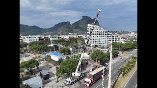 MOVIMENTAÇÃO DE CONTEINERS - GUINDASTE 70 TON - GEIZE TRANSPORTES