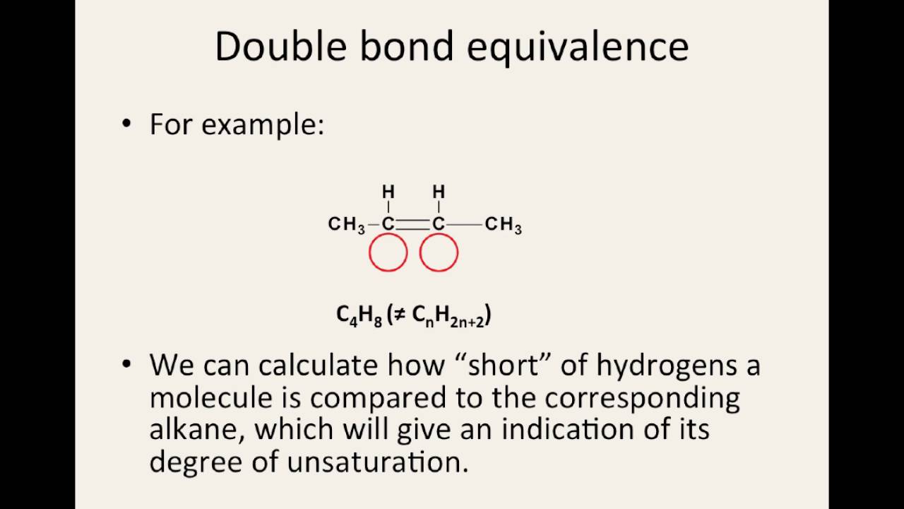 How To Calculate The Double Bond Equivalence Of A Molecule - YouTube