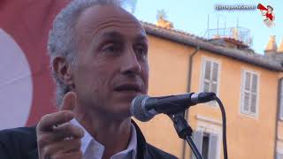 Rosatellum, l'intervento di Marco Travaglio alla manifestazione dei Comitati del No