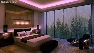Relaxing Window Raining - Bedroom Ambiance Sleeping, Relaxation and Stress Relief