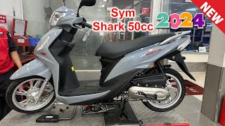 Pha Vo | Báo Giá và Ráp Mới Sym Shark 50 Phân Khối Màu Xám Xi Măng 2024