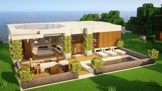 마인크래프트 | 간단하고 예쁜 모던하우스 건축(Minecraft | How To Build a easy build Modern House)