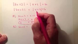Double absolute value equation