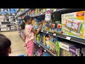 Here we are Super Walmart Santa Ana California | sophia and Savannah browsing toys