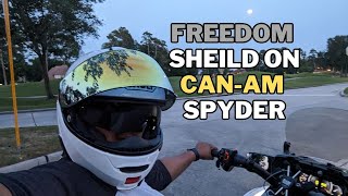 Can-Am Spyder Up-Grade! 15'' Freedom Shield on Spyder f3t