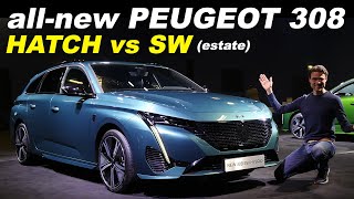 all-new Peugeot 308 hatch & estate comparison REVIEW 2021 driving 308 SW vs Seat Leon ST