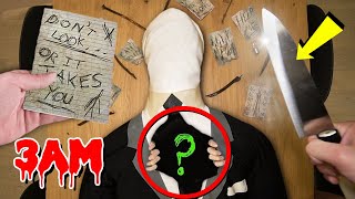 CUTTING OPEN REAL SLENDERMAN AT 3 AM!! (WHAT'S INSIDE!?)