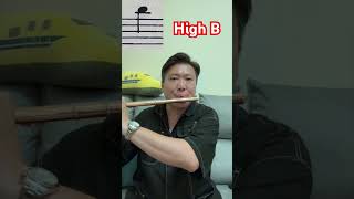 長笛指法高音B, High B,   Flute Fingering and Timbreフルート 長笛 by So Ka Hing Mario蘇家慶