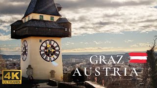 Walking Tour Graz Part 1 of 2 🇦🇹 Schlossberg \u0026 Uhrturm (4k 60fps) #ExploreAustria