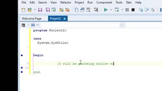 How to print "Hello World" in Delphi 10.3