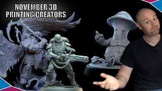 November: My Favourite Tabletop Miniature Creators, Releases, and STL's