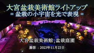 大宮盆栽美術館ライトアップ = 盆栽の小宇宙を光で表現 = [4K] Omiya Bonsai Art Museum, Bonsai Illumination