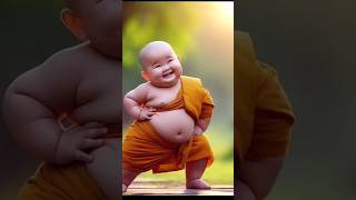 Little Cute Monk 😍🥰😂🤗#youtubeshorts #shorts #baby#cutemonk#trend#viral #viral #reels #trending