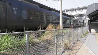 JR九州　787系　 特急きりしま6号 鹿児島中央駅～宮崎駅6006M   鹿児島駅前（栄町）撮影日2024 5 25