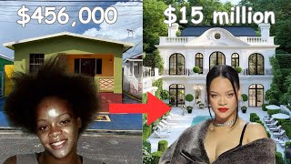 Celebrities' First Homes vs. Their Mega-Mansions.💎Rihanna, 💖Taylor, 👩‍🦰Billie Early Homes