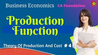 Production Function|Theory Of Production And Cost CA Foundation|CA Foundation Economics|In Malayalam