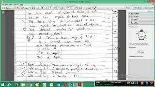 PRACT 10: C++ Program to demonstrate Pointer to derived class.