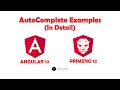 PrimeNG Autocomplete in Angular Application